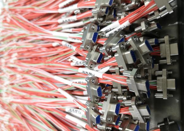 Color Coded Crimp 9 Pin Contact Micro-D Rectangular J30J Series with 200mm Wire