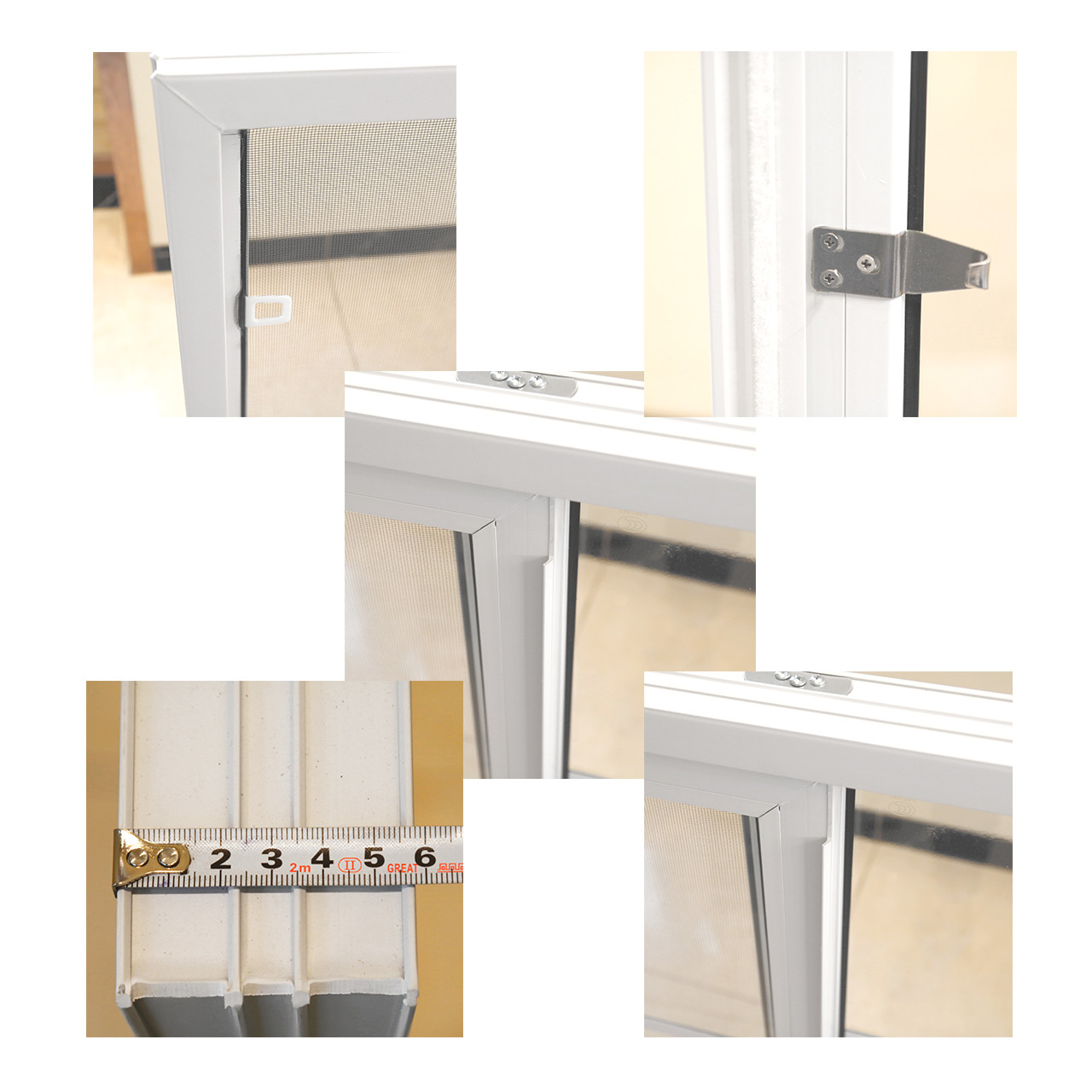 Single Sliding With Mosquito Net Tempered Glass Upvc Plastic Horizontal Modern Window