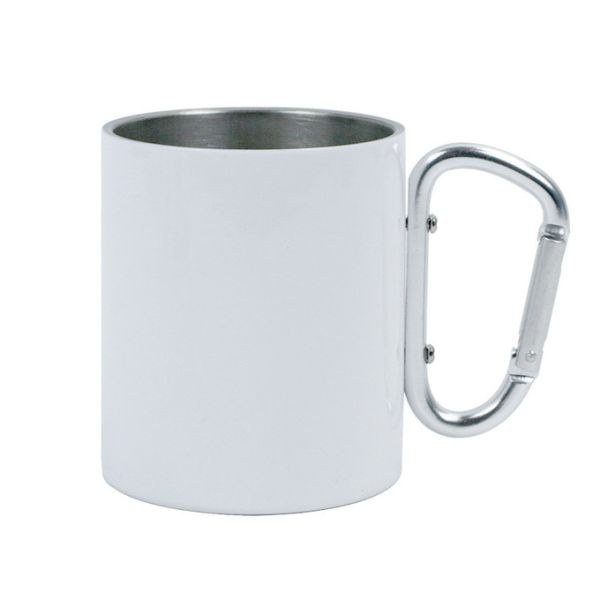 Sublimation Stainless Steel Cup Custom Printing Blank Stainless Steel Mountaineering Buckle Handle Sublimation Cups
