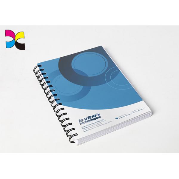 CMYK Color Paper Printed Notebooks With Metal Spiral / Lined Notebook For School