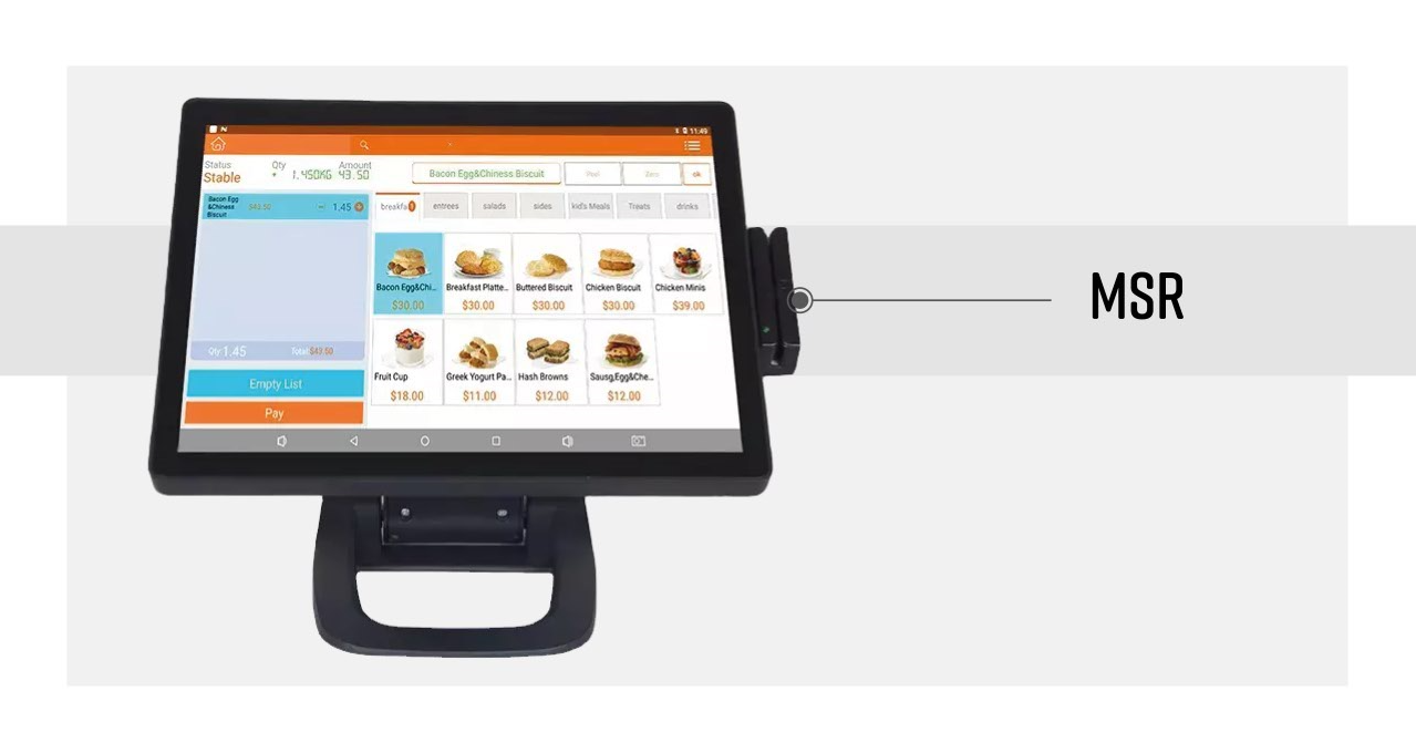 280F 15''/15.6'' LED8/VFD220/9.7'' 2nd Display POS System Device with 4GB/8GB/16GB DDR RAM