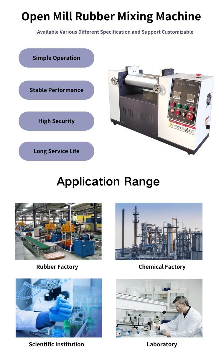Operate Steadily Rubber Two Roll Open Rubber Mixing Machine