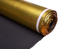 China 3mm Thickness 110kg/M3 Comfort Step Gold Foam Underlay For Laminate Flooring on sale