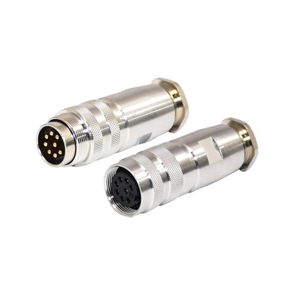 Connector M16 Female Shielded Metal M16 8pins Circular Connector Assembly Type