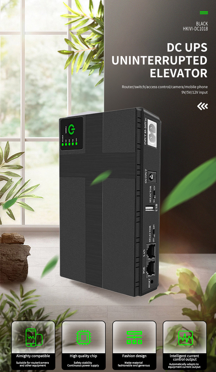 Diverter Support Mini DC Ups 12v For WiFi Router 8800mah Battery Backup Power