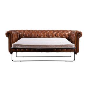 China Customized Vintage Leather Sofa Bed on sale