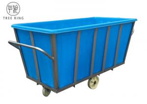 Buy cheap Polyethylene Linen Industrial Plastic Laundry Trolley Basket On Wheels 2100 * 1080 * H880 Mm K1300L product