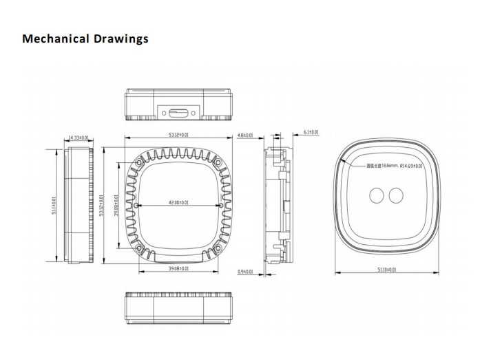 JP308 3D Structured Light Camera Module Palmprint / Palm Vein Dual-Modal incorporating a high-performance ISP and AI module