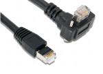 Halogen - Free Double Ended Cable Down Angle RJ45 Vertical With Screw Orientatio