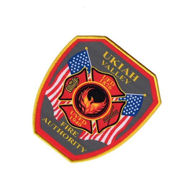 120D Polyester Woven Chicago Fire Department Patches 3 Dimensional