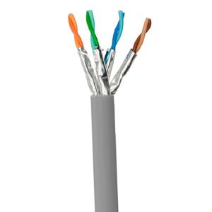 PVC High Speed Ethernet Cable 1000FT Cat6A UFTP Gray Cable 500MHz 23AWG