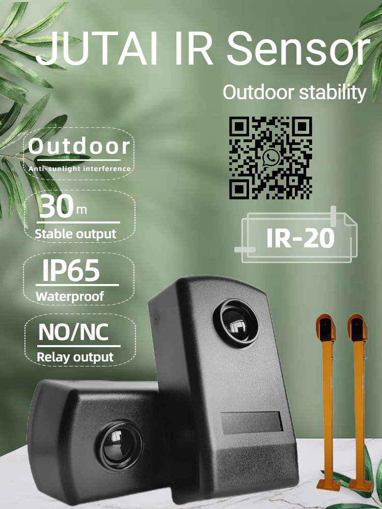 JUTAI IR-20 Infrared Beam Sensor 30m Sunlight Detection IP65 Waterproof