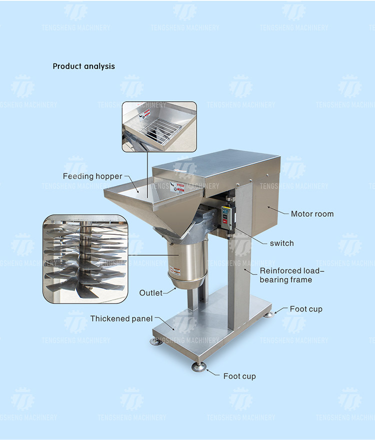 80KG Large stainless steel crusher large ginger garlic machine multi-functional vertical food shredder