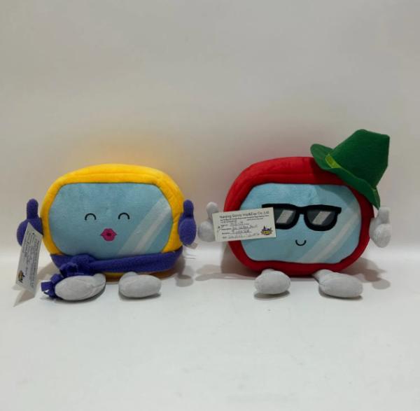 Quality Customizable 14cm Red And Yellow Cable Car Mascot Plush Dolls for sale
