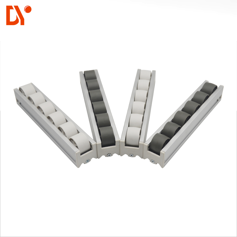 Aluminum Alloy Frame Roller Track Hardware With Plastic Roller Wheel 4 Meter