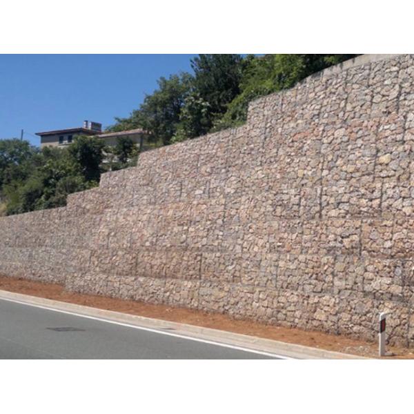 Triple Twist Hexagonal Woven Mesh Fabric Gabion Baskets Simply Filled With Natural Stone For Channels