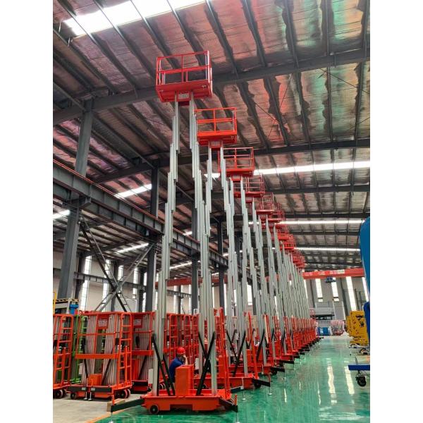 8m 10m 12m 14m 16m One Man Lift Hydraulic Aluminium Two Masts Lift For Repairing