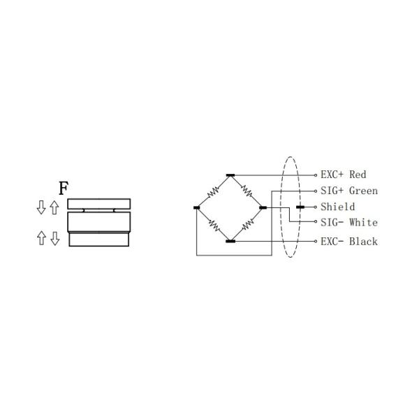 Tensile Compressiveforce Sensor Stainless Steel Column Load Cells 0.5~100kn Capacity