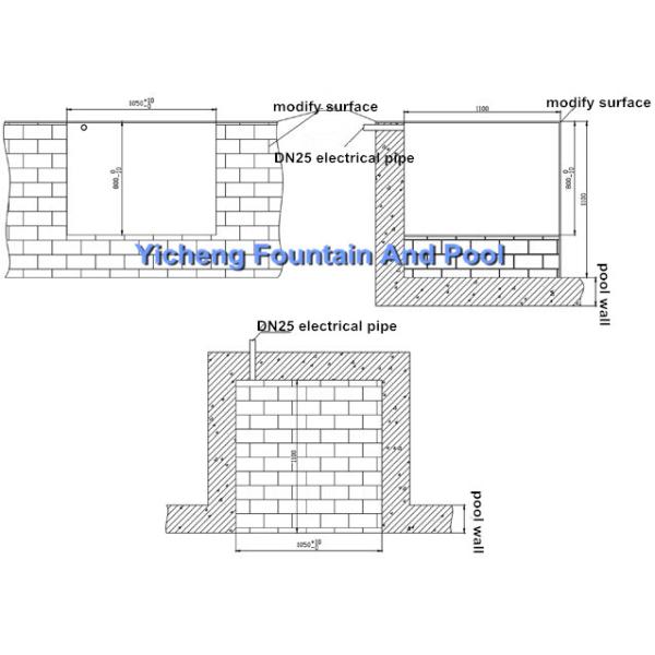 Acrylic Embed Pond Filtration Swimming Pool Control System With Suction Unit