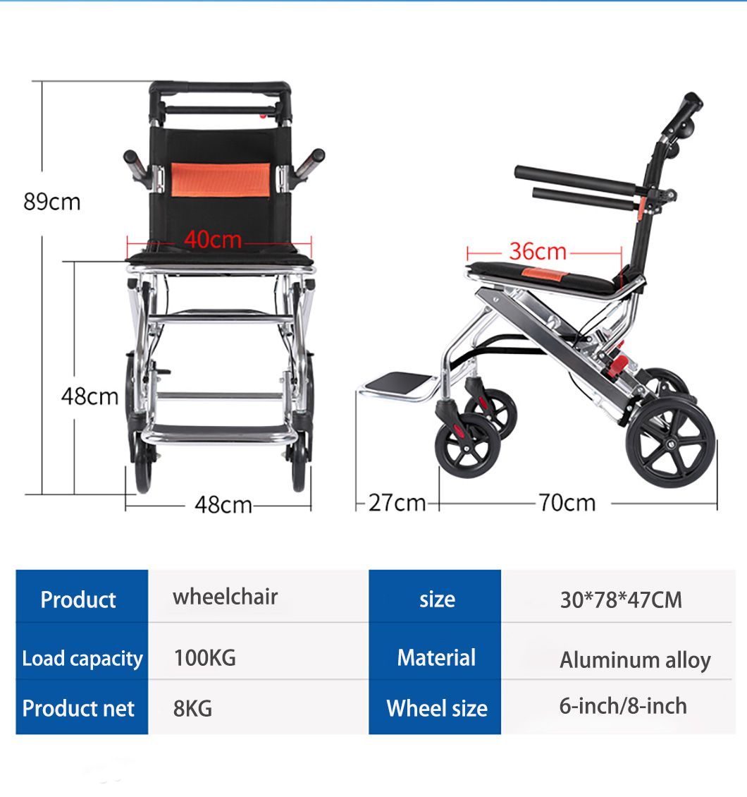 Versatile Folding Manual Wheelchair for Seniors on The Go