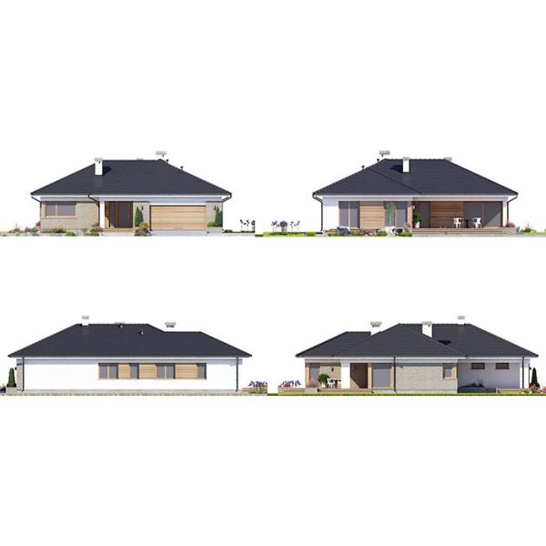 AS / NZS / USA Light Steel Frame Modular Prefabricated House Kits Villa