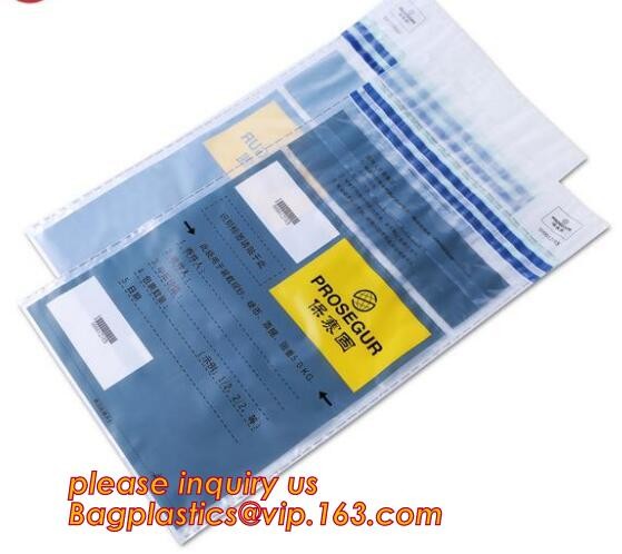 money locking security bag courier plastic bag, plastic self adhesive evidence bag/security bag, Temper-Evident Bags, De