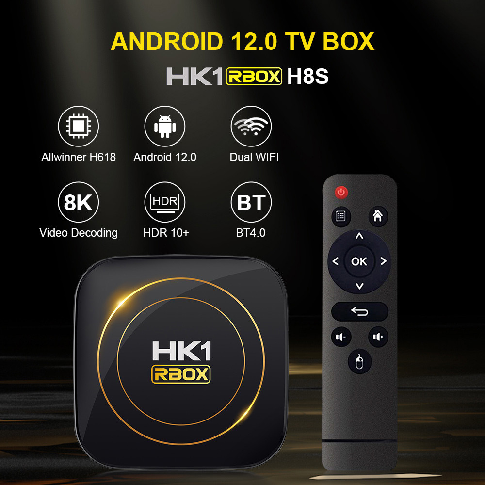 6K Video Decoding Live IPTV Box Android 12.0 IPTV Cable Box H618 Hk1rbox H8s