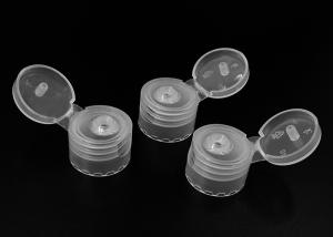 China Clear Flip Top Plastic Bottle Caps Corrosion Resistence / Hand Sanitizer Bottle Cap on sale