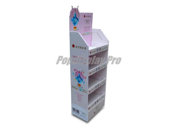 Quality 4 Shelves Cardboard Point Of Sale Display Stands Environmental Friendly for sale