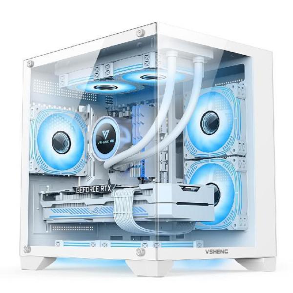 Panoramic Design RGB Lighting Supports Micro-ATX/Mini-ITX Fits 330mm GPUs 4 Slots And 170mm CPU Coolers 6 Fan Mounts
