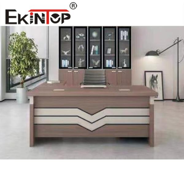 Quality White Particleboard Executive Computer Desk Wood Computer Desk With 4 Drawers for sale
