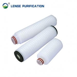 China 0.1um PP Core Nylon Pleated Filter Cartridge For Sterilization Filtration on sale