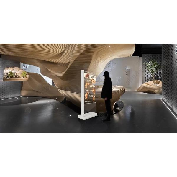55-inch OLED Transparent Screen-Floor-standing L-style 1920*1080 Resolution 600 Nits Oled Transparent Oled Panel