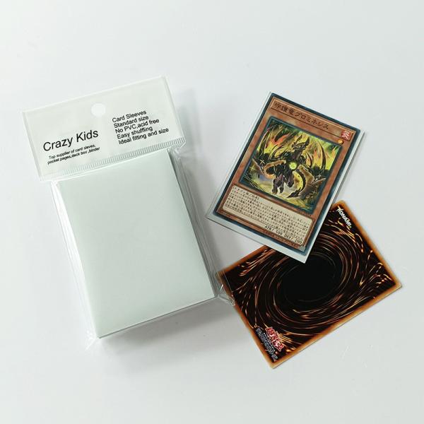 Quality Polypropylene Deck Card Sleeves 62X89mm Mtg White Sleeves Matte Textured for sale