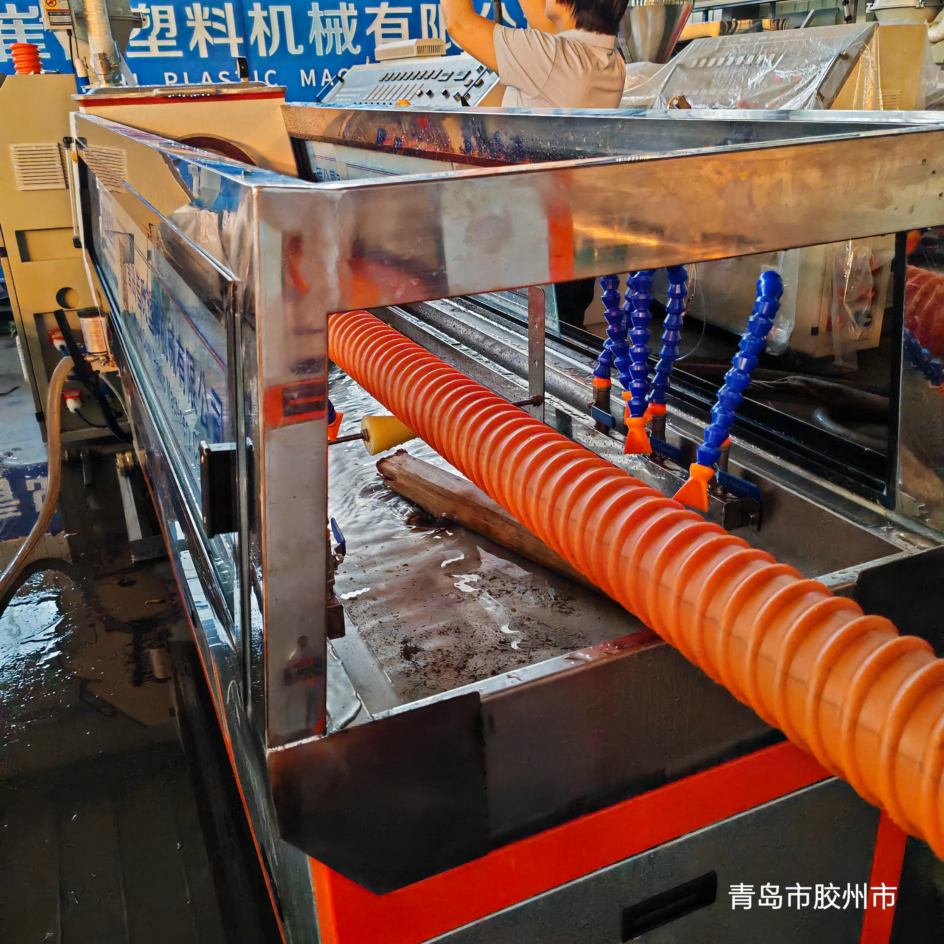 PE PP Spiral Pipe Extrusion Line Advanced Technology Winding Machine 100m/roll Power Supply 380V 50HZ
