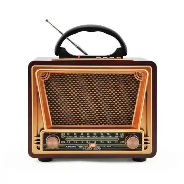 Quality Coffee/Wooden Color Portable Radio Player With AM And FM Radio Capabilities Bluetooth Connectivity for sale