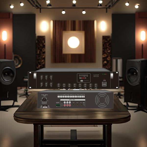 240W FM Bluetooth 6 Zones Output Mixing Amplifier With Remote Control