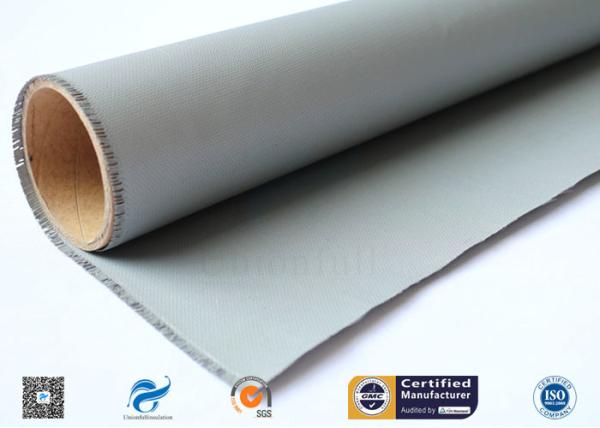 Quality Double Sides Grey Silicone Rubber Coated Fiberglass Fabric E Glass Satin Weave for sale