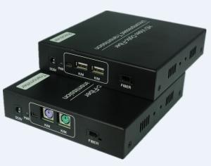 China Self Adaptive LC Connector DVI Fiber Extender Plug And Play With KVM Port on sale