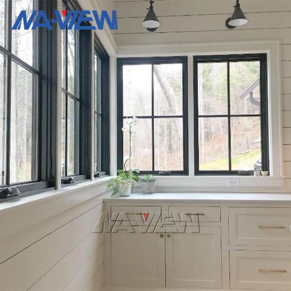 Quality Modern Custom Aluminium Single Hung Double Pane Windows for sale