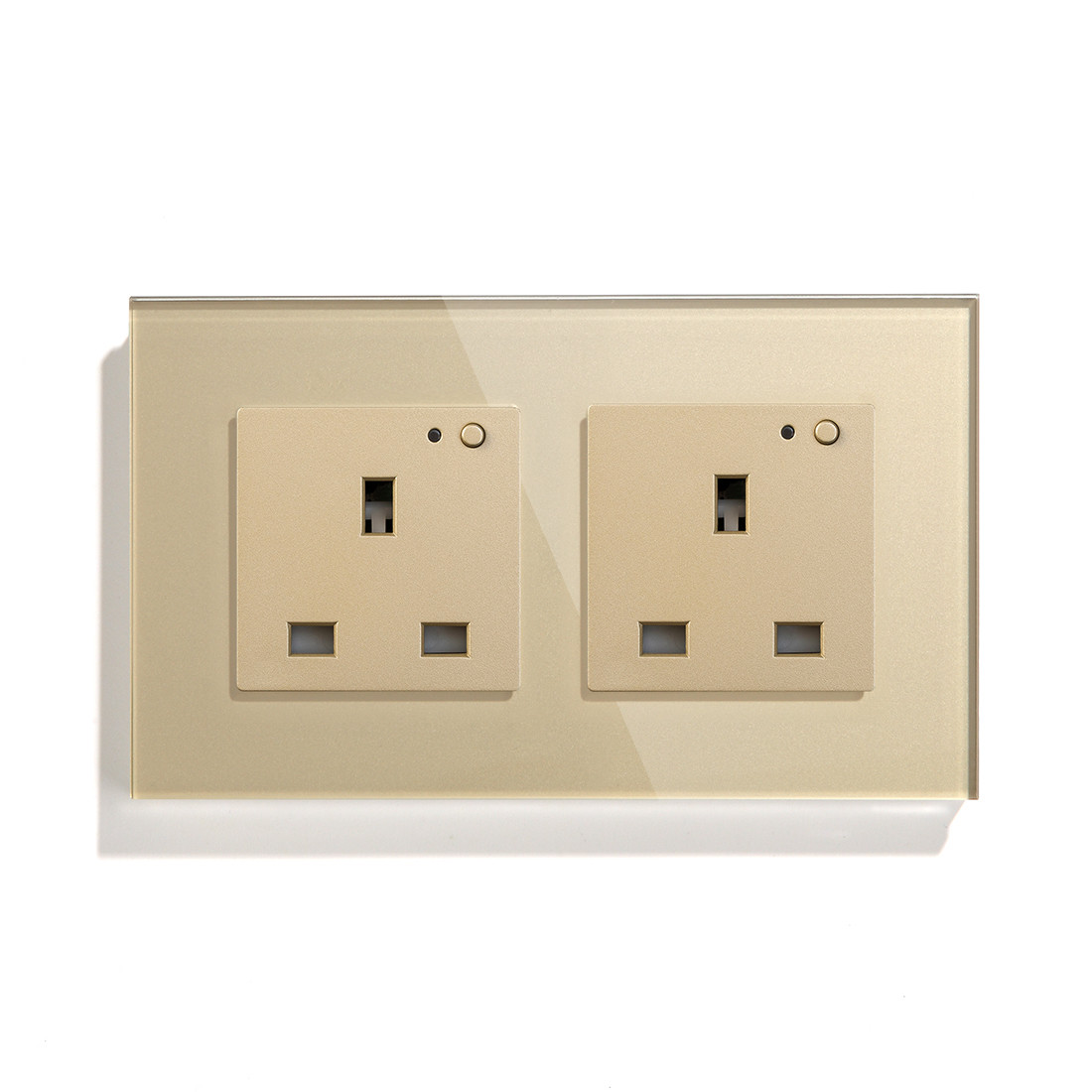 Double Frame Smart Wifi Socket Plug 13A Uk 3 Pin Mini Socket Tuya Voice Control