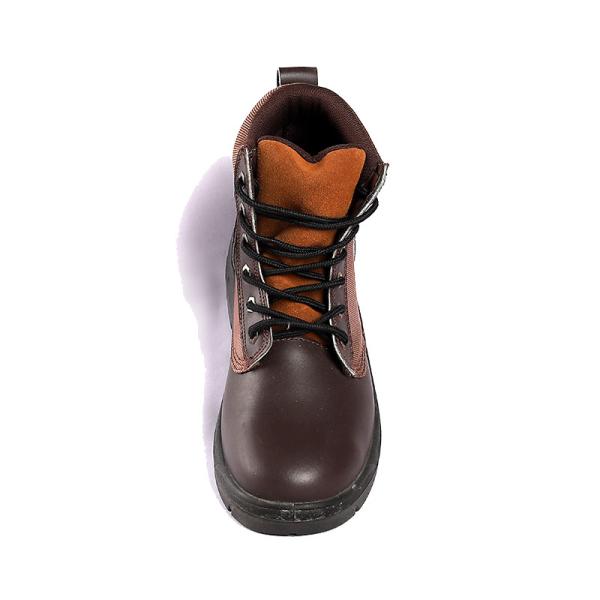 Black Anti Slip Waterproof Safety Footwear Leather Steel Toe Men'S Heavy Industry