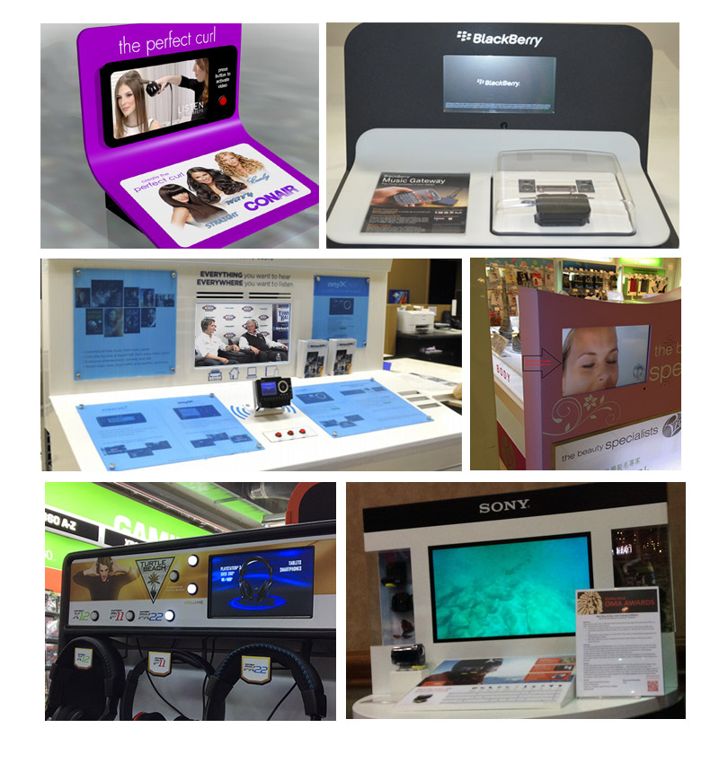 Open Frame Led Advertising Screen HD 1280X720P Video Resolution With Push Button