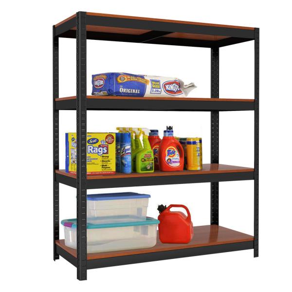 Quality Adjustable Wooden Tiers Boltless Steel Stand Storage Shelf Rack for sale