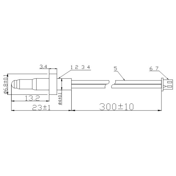 Stainless Steel Housing Brass Ring Thermistor NTC Temperature Sensor 100KOhm 3950 For Water Heater And Coffee Maker