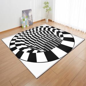 Buy cheap New 3D three-dimensional large carpet door mat, black and white vortex living room large square floor mat product