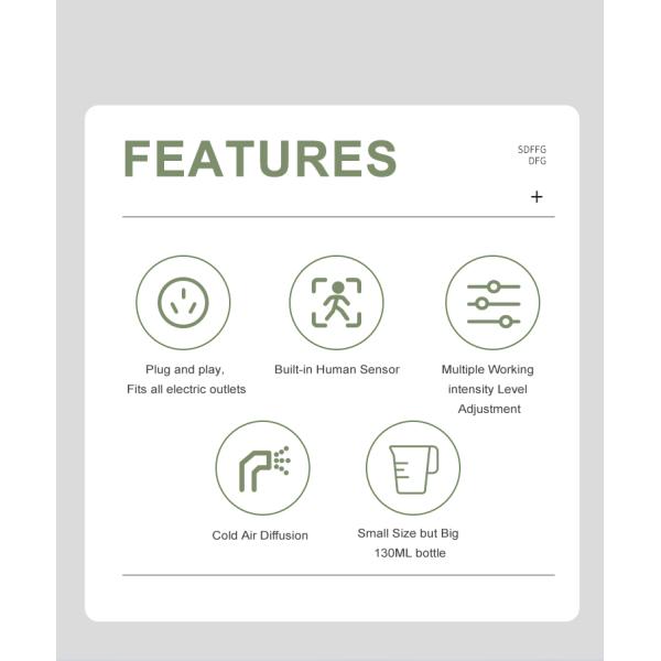 HOMEFISH 130ml Essential Oil Waterless Aroma Diffuser For Office DC 110-240V