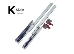 Push to Open 3- Fold Full Extension Under Mounted Slide with Front Clips
