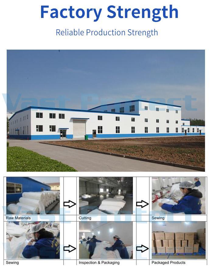 Hot Sale Wholesale Type4/5/6 Isolation Coverall with Blue Strip with Hood Without Boot