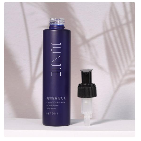 Cosmetic Eye Cream Pump Bottle Cylindrical Pet Bottles 150ml With Screen Printing Surface Handling